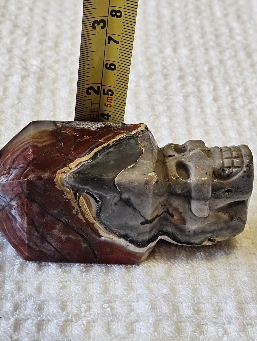 Natural Mexican Lace Agate Crystal Skull Tower - Picture 6 of 12
